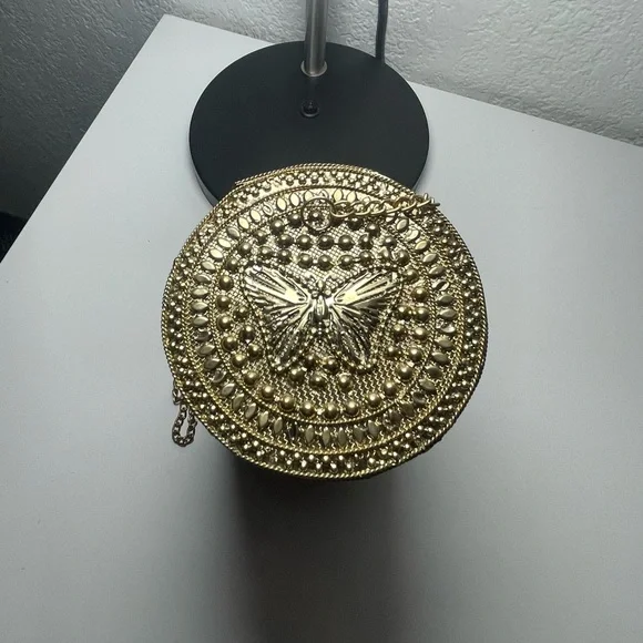 Brass Hammered Butterfly Bag - Picture 5 of 6